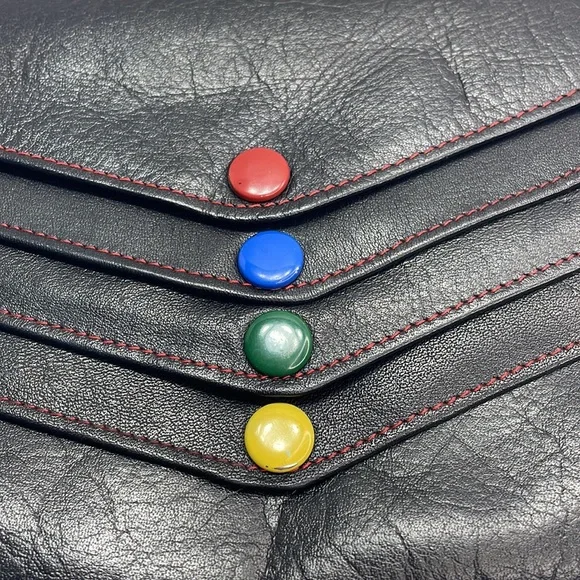 Authentic vintage CHRISTIAN DIOR multi snap black leather wallet with COA - Picture 4 of 12